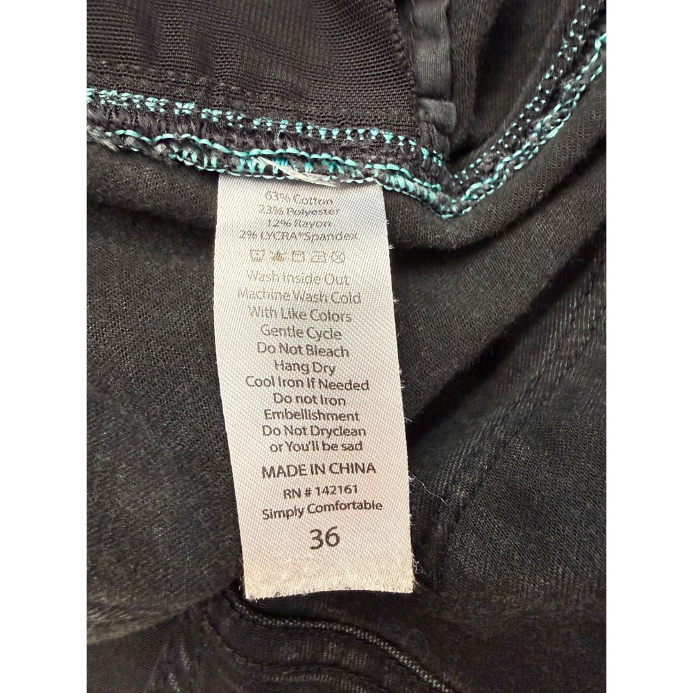 LuLaRoe Women's Black Wash High Waist Skinny Jeans Size 36 (18) - Picture 4 of 4